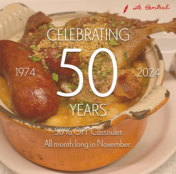 Join us for 50% off Cassoulet all Love,ber